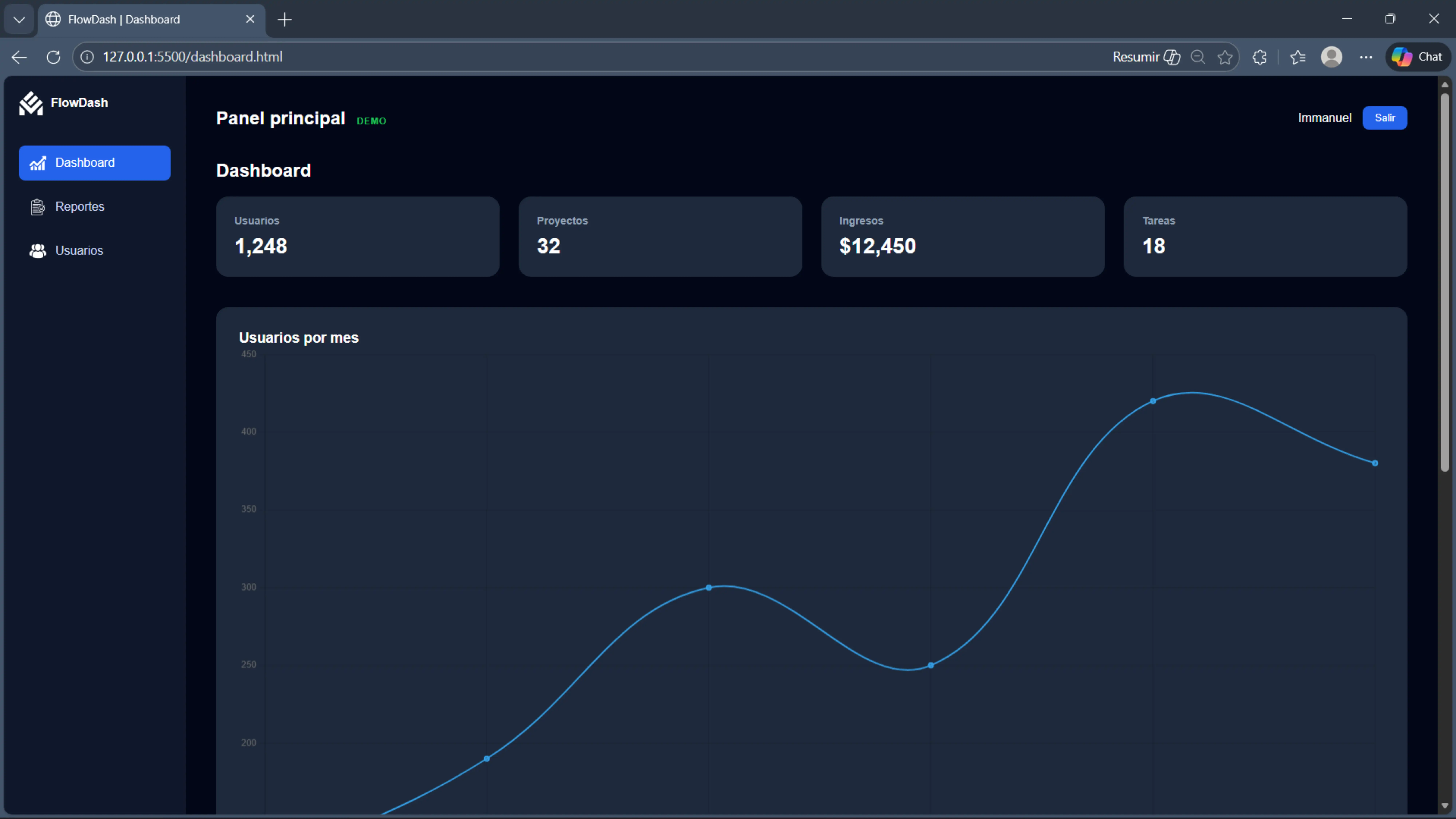FlowDash Dashboard