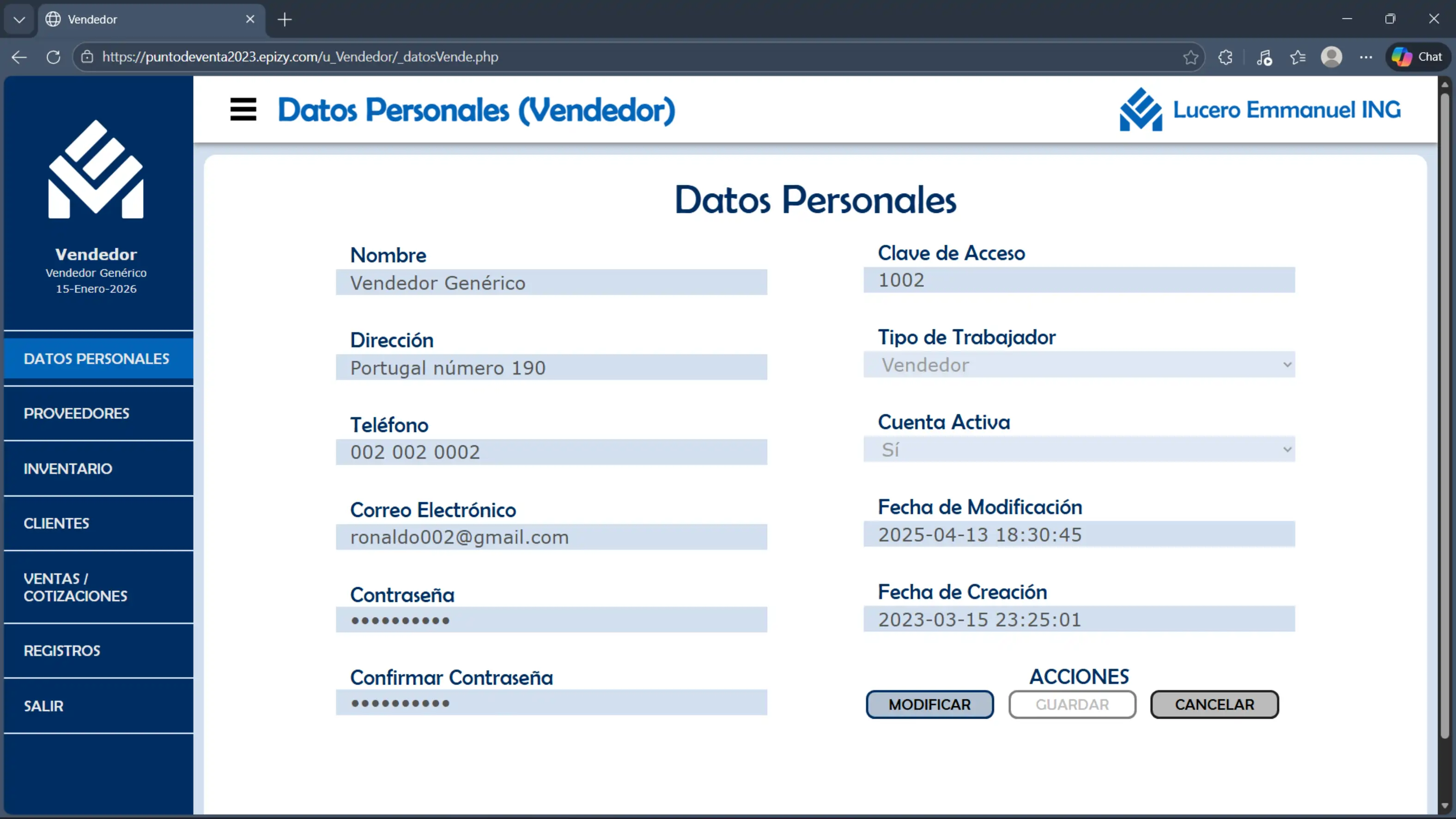 Datos personales