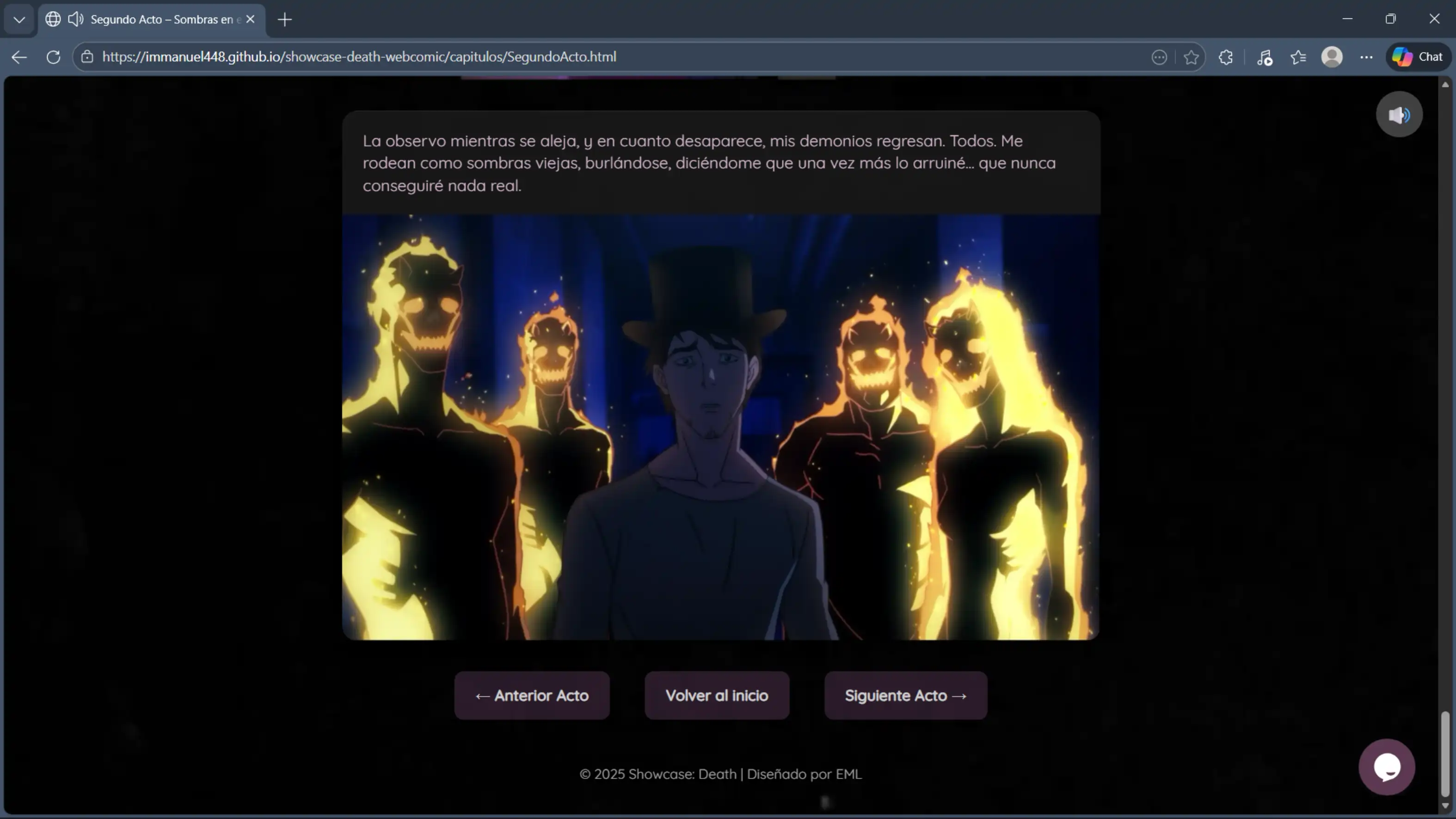 Sistema de navegación del webcomic